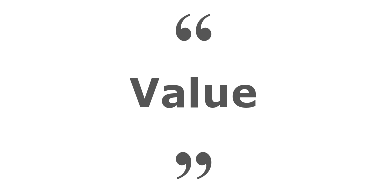 Quotes for: value